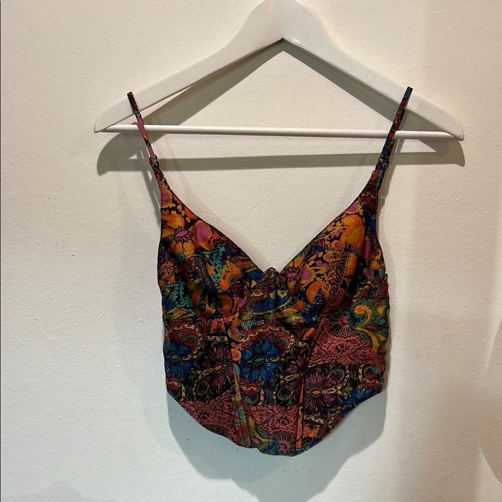 Urban Outfitters Karissa Bustier Top with Adjustable Straps Size Small - Picture 1 of 7